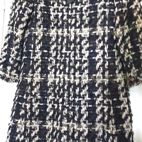 NWOT Amen Wardy Aspen Metallic Tweed Mid Length Designer Jacket Size 36FR - Picture 9 of 17